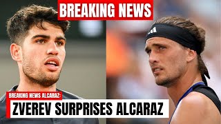 BREAKING UNEXPECTED FAVOR from ZVEREV to ALCARAZ THAT SURPRISES the TENNIS WORLD [upl. by Asiuqram]