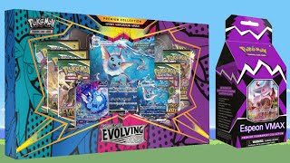 NEW Premium Boxes VAPOREON amp ESPEON VMAX Evolving Skies [upl. by Elehcar]