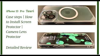 Tauri iPhone 13 Pro Case steps  How to Install Screen Protector  Camera Lens Protector [upl. by Nivalc247]