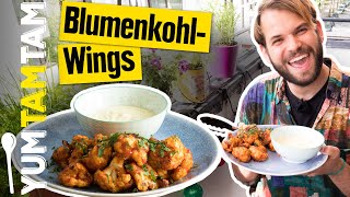 BlumenkohlWings vom Grill  Mit AioliDip  yumtamtam [upl. by Levina435]