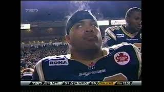 CFL 2010 MONTREAL ALOUETTES AT WINNIPEG BLUE BOMBERS [upl. by Giardap]