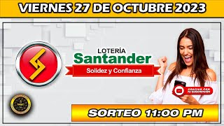 Resultado de LA LOTERIA DE SANTANDER del VIERNES 27 DE OCTUBRE 2023 [upl. by Noami]