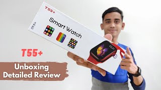 T55 Plus Smart watch Unboxing amp Review 🔥  T55 Detail Review  Series 6 Apple Watch  GJ Tech [upl. by Autry]