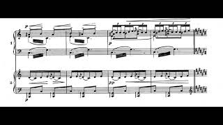 Claude Debussy  La Mer for Two Pianos 190305 ScoreVideo [upl. by Lyrahc773]