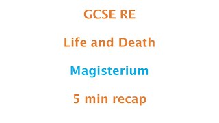 GCSE RE Eduqas  Magisterium [upl. by Hijoung986]