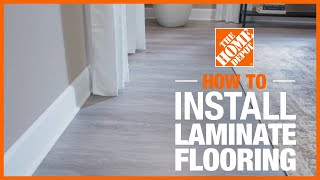 How to Install Laminate Flooring  The Home Depot [upl. by Christal277]