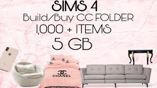 SIMS 4 BUILDBUY CC FOLDER DOWNLOAD 1000 OBJECTS 5 GBS [upl. by Gnil]