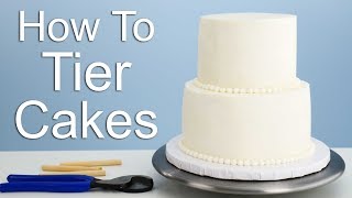 The EASIEST way to Tier a Cake [upl. by Erb]