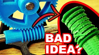 3D Printed WORM GEAR  Can u Really Use Them PLA vs PETG vs ABS [upl. by Bratton486]