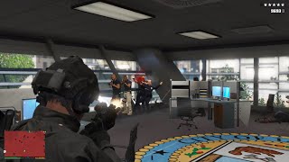 GTA 5  Mission Row Police Station Massacre  Ten Star Escape [upl. by Ahsinel989]