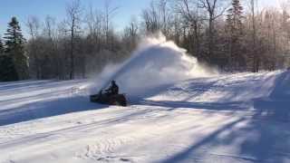 Kimpex ATV Snowblower in Action [upl. by Jariah]