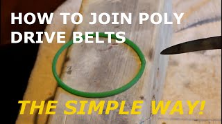 Poly drive belt joining tutorial the simple way [upl. by Oaks]