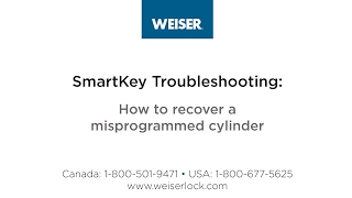 SmartKey Troubleshooting How to recover a misprogrammed cylinder [upl. by Ayres368]