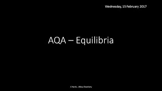 AQA 16 Equilibria REVISION [upl. by Fishback487]