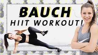 Bauch HIIT Workout für Zuhause  Fett verbrennen amp Core stärken in 15 Minuten [upl. by Asenaj756]