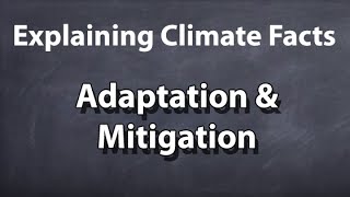 Explaining Climate Facts  33  Adaptation amp Mitigation [upl. by Riba]