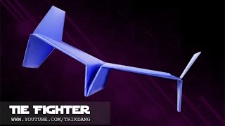 Papierflieger selbst basteln Papierflugzeug falten  Beste Origami Flugzeug  Tie Fighter [upl. by Atnamas]