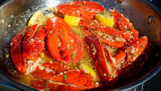 GARLIC BUTTER POACHED LOBSTER CLAWS RECIPE [upl. by Lucais]