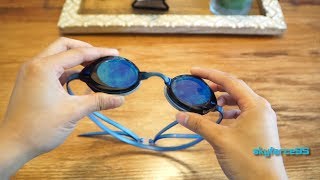 Speedo Vanquisher 20 Mirrored Swim Goggles Unboxing amp Review [upl. by Dlopoel838]