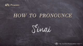 How to Pronounce Sinai Real Life Examples [upl. by Bibi]