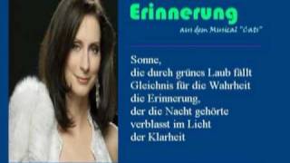 Pia Douwes Erinnerung quotMemoryquot from Musical quotCatsquot  Lyrics in German [upl. by Nytsyrk3]