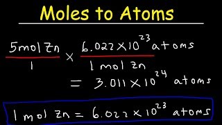 Moles To Atoms Conversion  Chemistry [upl. by Bunting401]