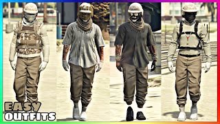 Top 4 Best Easy To Make Male Tryhard Tan Jogger Outfits 2 GTA Online [upl. by Okimuk]