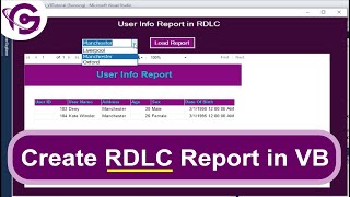 How to Create RDLC Report in VBNet with SQL Step by Step [upl. by Airamat684]