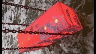 Amazing Quenching Technique Put 1000 °C steel into oilwater system [upl. by Eitsirk]