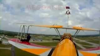 Pilot wing walker die in crash at Ohio air show [upl. by Oiceladni235]