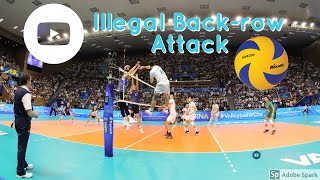 Volleyball rules  Illegal back row attack [upl. by Whitaker]