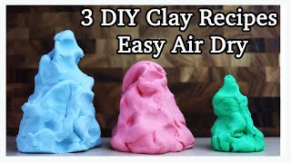 DIY Air Dry Clay Recipes FAST and EASY [upl. by Burrell]