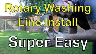 Installing a Rotary Washing Line  DIY [upl. by Bausch]