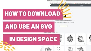 How to Download and use an SVG in Cricut Design Space [upl. by Saiasi582]