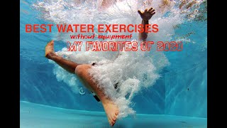 Best Water Exercises of 2020 My favorite no equipment Aqua Aerobic moves [upl. by Blair]