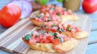 Italian Bruschetta Recipe  GetFitWithLeyla [upl. by Anikal]