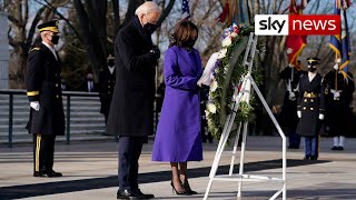 President Joe Biden and Vice President Kamala Harris visit the Tomb of the Unknown Soldier [upl. by Dido]