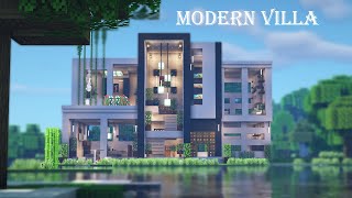 Minecraft  Modern HouseVilla amp INTERIOR ｜How to Build in Minecraft [upl. by Atirres]