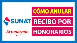 Como ANULARELIMINAR un RECIBO POR HONORARIOS electrónico 2020 [upl. by Ferdinande]