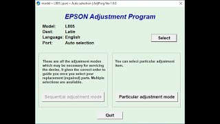 How to Reset Epson L805 [upl. by Ainatit668]