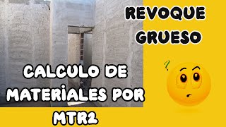 CALCULO DE MATERIAL PARA REVOQUE POR M2 RAPIDO Y FACIL [upl. by Enilreug]