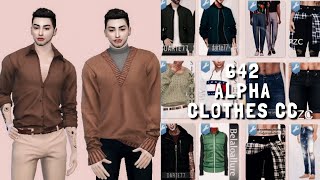 The Sims 4  642 ALPHA MALE CLOTHES CC FINDS   CC Links  Showcase  1 [upl. by Itisahc]