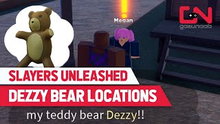 Slayers Unleashed All Dezzy Teddy Bear Locations Roblox [upl. by Mil81]