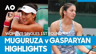 Garbiñe Muguruza vs Margarita Gasparyan Match Highlights 1R  Australian Open 2021 [upl. by Annaek]