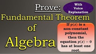 Fundamental Theorem of Algebra Proof  Abstract Algebra Maths Mad Teacher [upl. by Edrei]