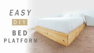 Easy DIY Bed Platform with plans  How To Make [upl. by Kimberley]