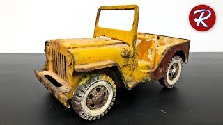 1960s Tonka Jeep Restoration  Military Willys MB [upl. by Cullin]