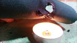 Testing Fire Retardant Fabrics and Liquid Spray [upl. by Ahsil765]