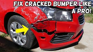 HOW TO REPAIR CRACKED BUMPER [upl. by Nnahoj]