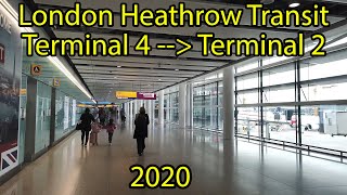 Heathrow Terminal 4 Transit to Terminal 2  2020 [upl. by Juana242]